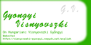 gyongyi visnyovszki business card